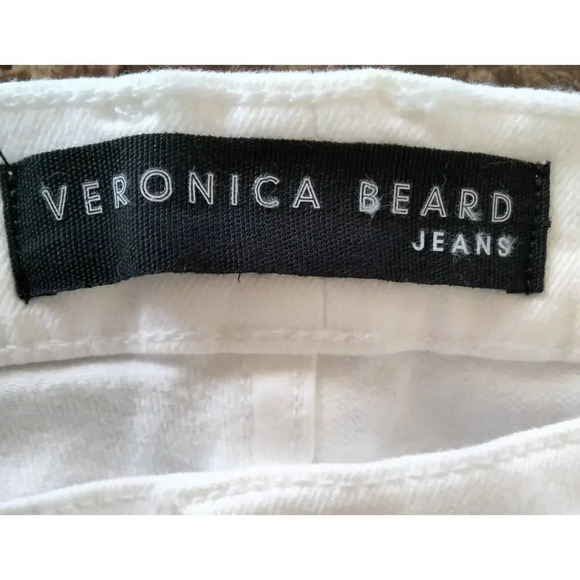 Veronica Beard Jeans  24 White Kate Skinny High Rise Snap Button side NEW - Picture 3 of 15